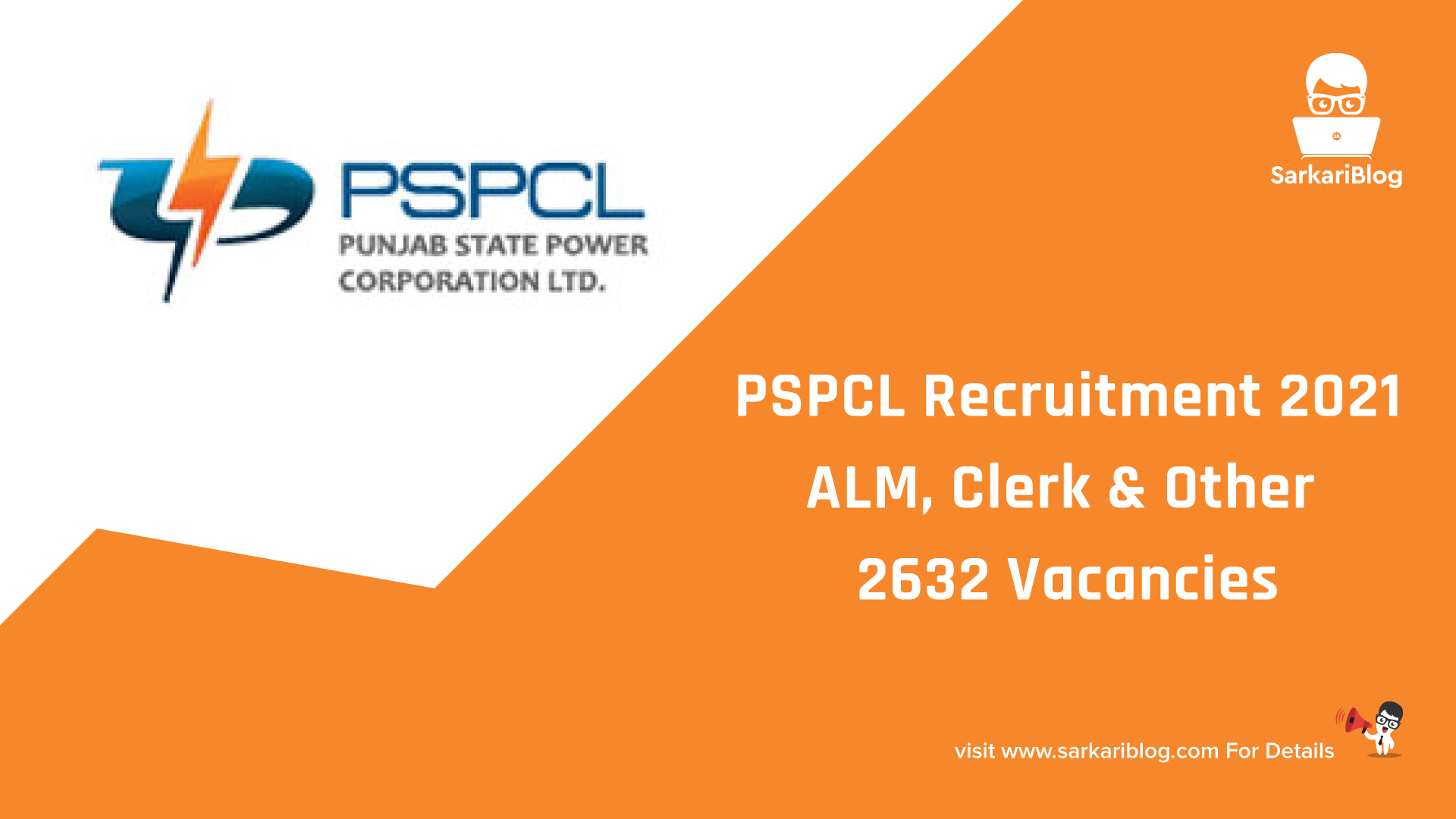 PSPCL Recruitment 2021, ALM, Clerk & Other 2632 Vacancies, Apply online