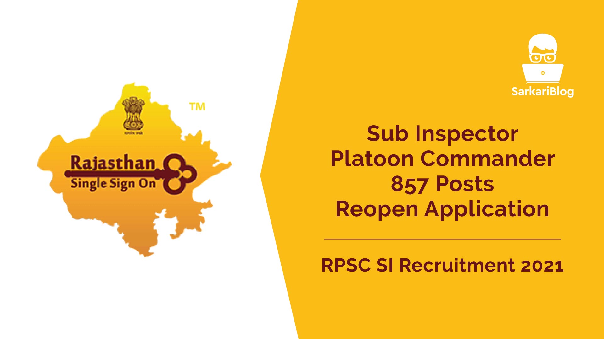 RPSC SI Recruitment 2021
