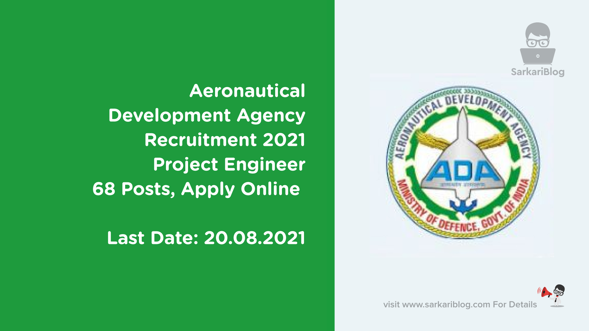 Aeronautical Development Agency Recruitment 2021