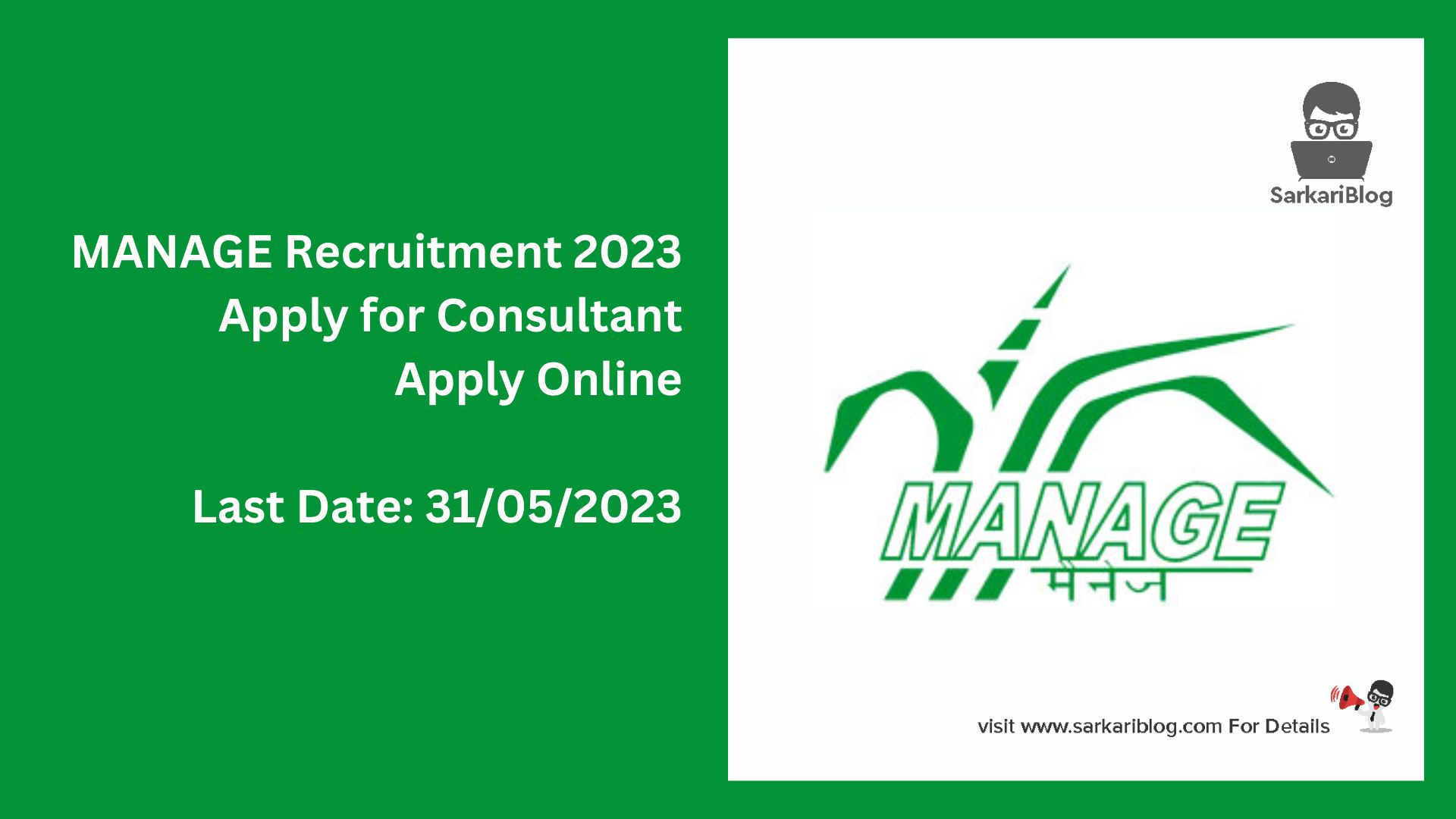 MANAGE Consultant Recruitment 2023