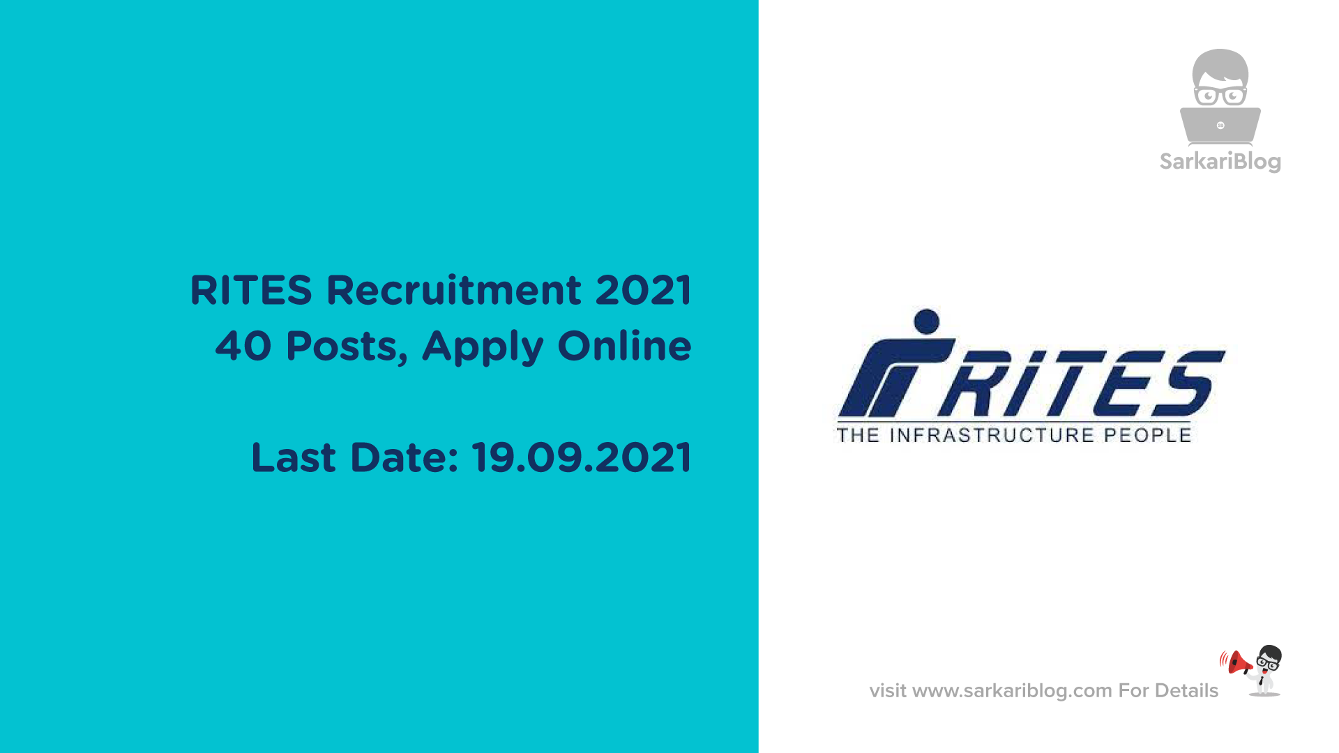 RITES Recruitment 2021, 40 Posts, Apply Online