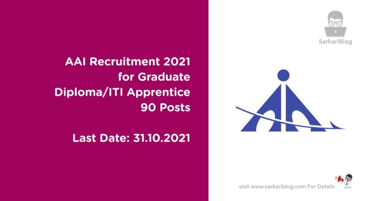 AAI Recruitment 2021 for Graduate/Diploma/ITI Apprentice | 90 Posts | Last Date: 31 October 2021