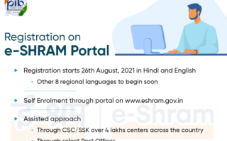 E-Shram Portal 2021: E Shram card Self Registration online & CSC Login