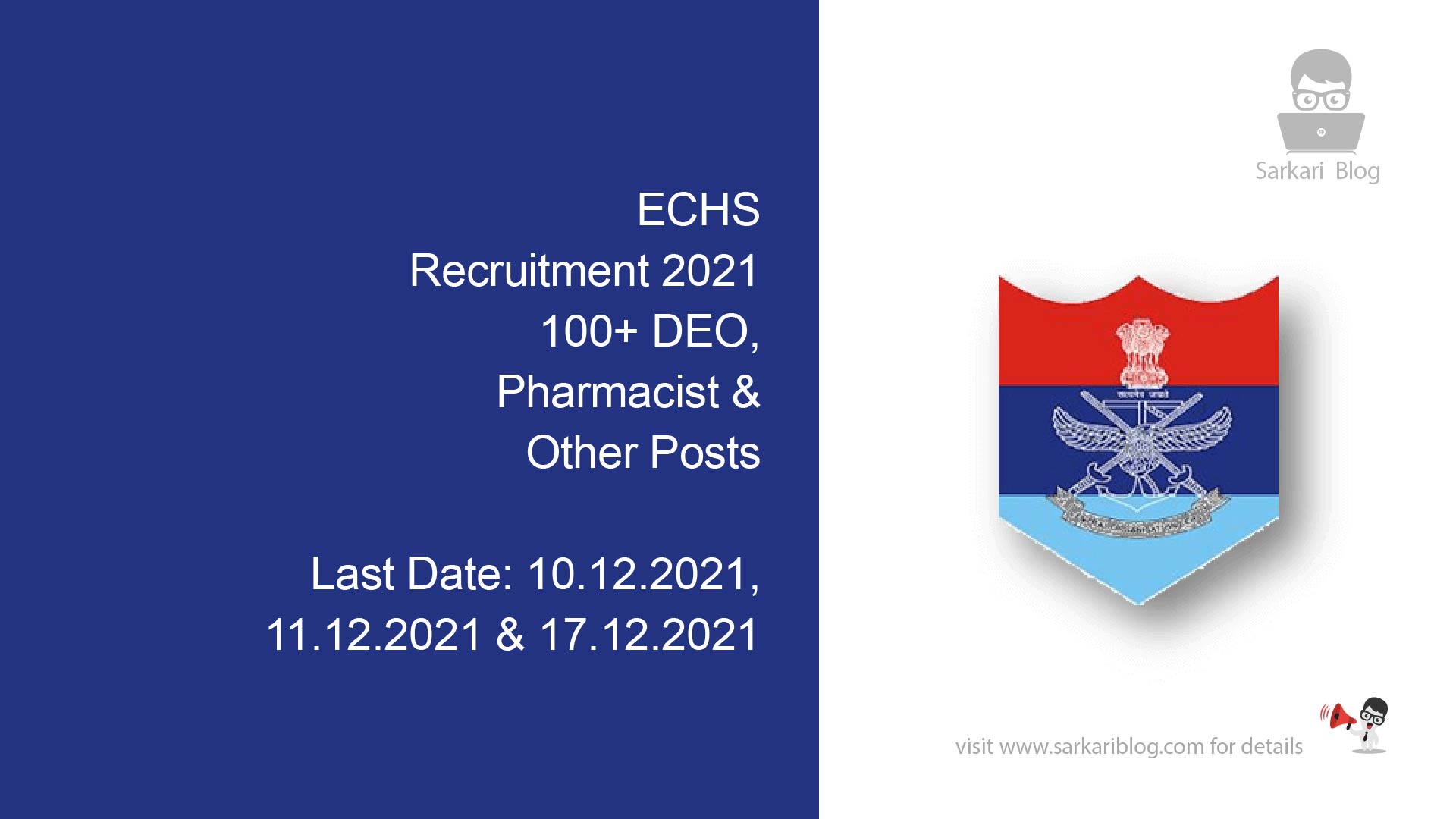ECHS Recruitment 2021