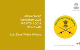 IMA Dehradun Recruitment 2021, 188 MTS, LDC & Other Posts
