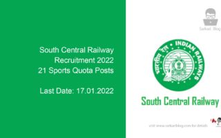 South Central Railway Recruitment 2022, 21 Sports Quota Posts