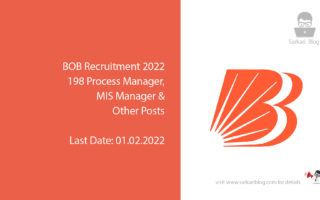 BOB Recruitment 2022, 198 Process Manager, MIS Manager & Other Posts