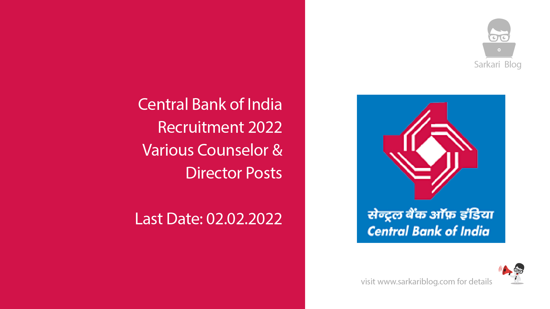 Central Bank of India Recruitment 2022
