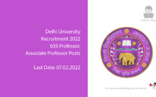 Delhi University Recruitment 2022,635 Professor, Associate Professor Posts