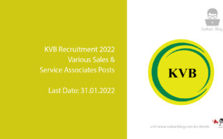 KVB Recruitment 2022, Various Sales & Service Associates Posts
