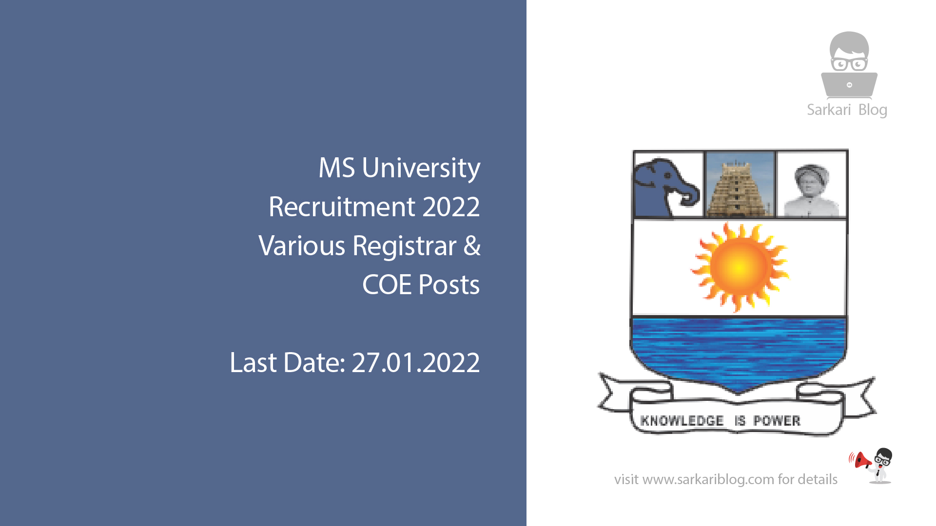 MS University Recruitment 2022
