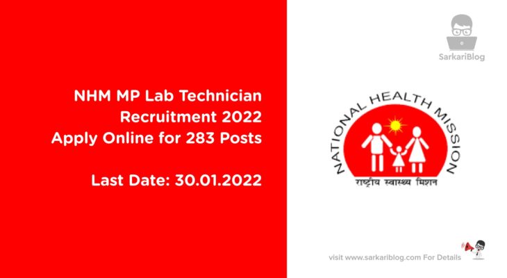 NHM MP Lab Technician Recruitment 2022 Apply Online for 283 Posts