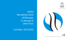 RailTel Recruitment 2022, 69 Manager, Sr. Manager & Other Posts