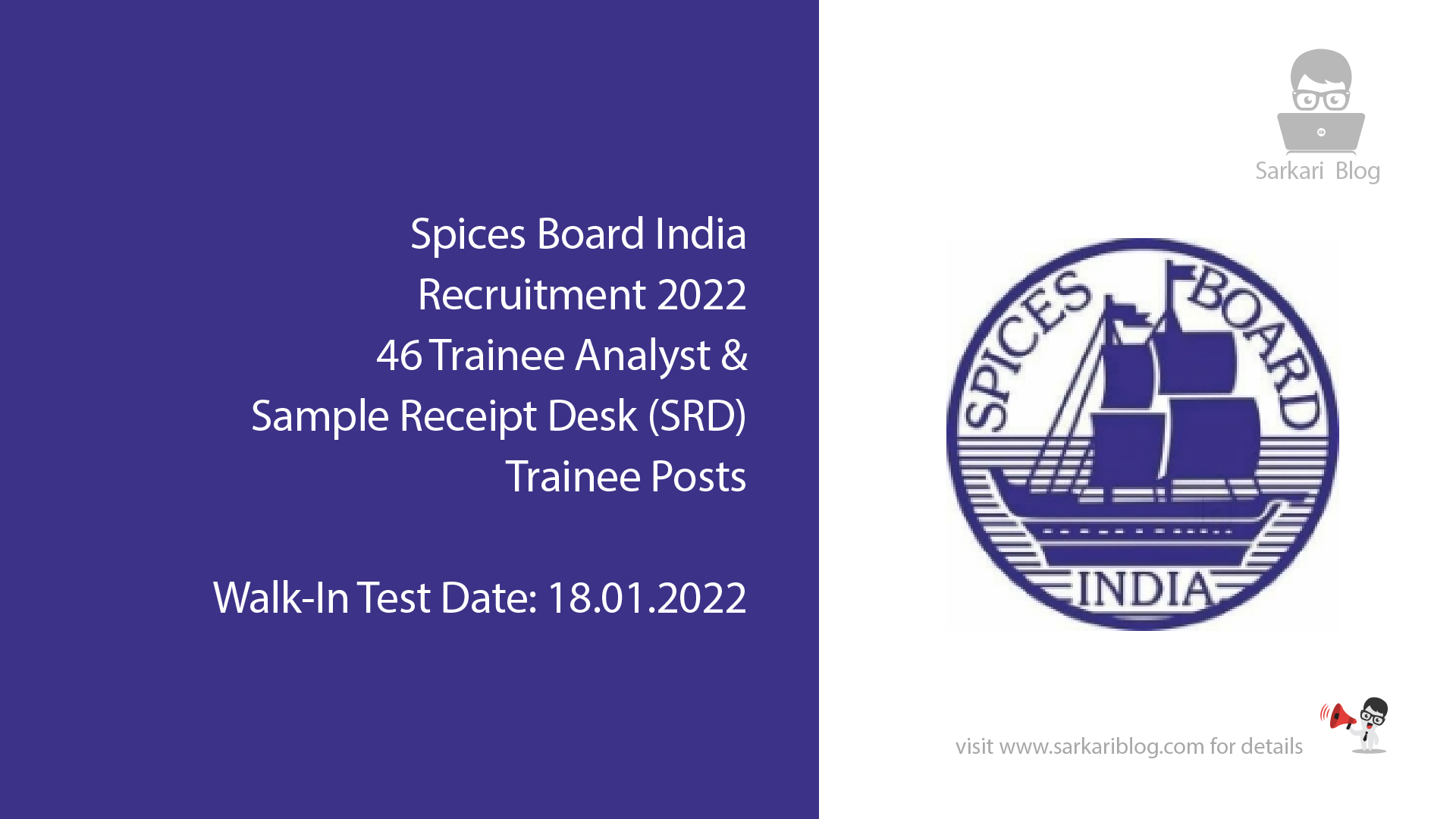 Spices Board India Recruitment 2022