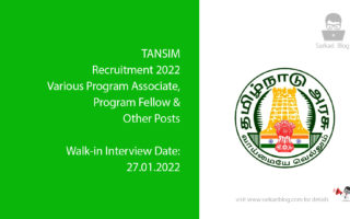 TANSIM Recruitment 2022, Various Program Associate, Program Fellow & Other Posts