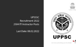 UPSSSC Recruitment 2022, 2504 ITI Instructor Posts