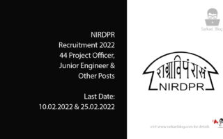 NIRDPR Recruitment 2022, 44 Project Officer, Junior Engineer & Other Posts