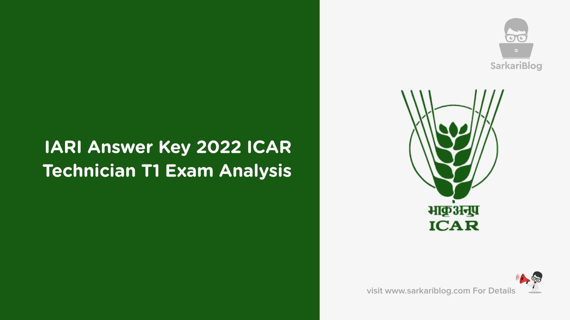 IARI Answer Key 2022 ICAR Technician T1 Exam Analysis