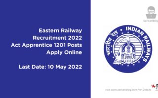 Eastern Railway Recruitment 2022 – Act Apprentice 1201 Posts Apply Online
