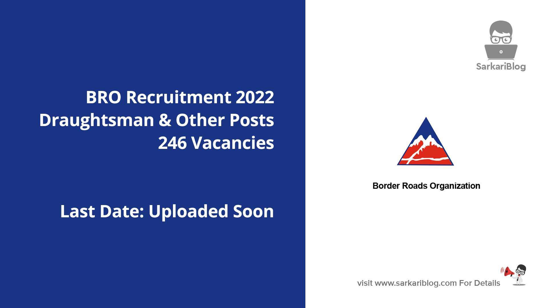 bro banner 1 | BRO Recruitment 2022 - 240+ Draughtsman & Other Vacancies, Apply