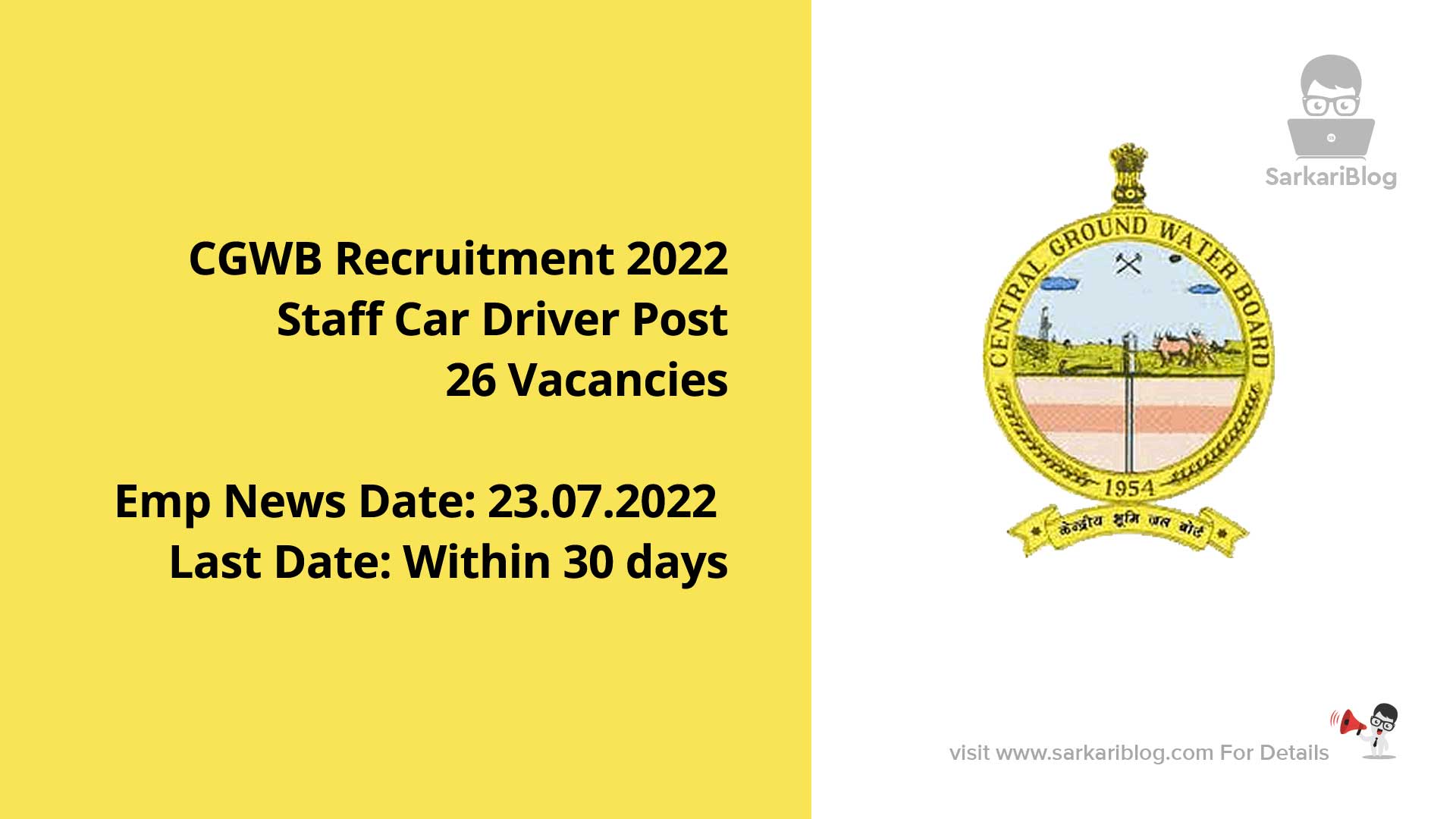 CGWB Recruitment 2022