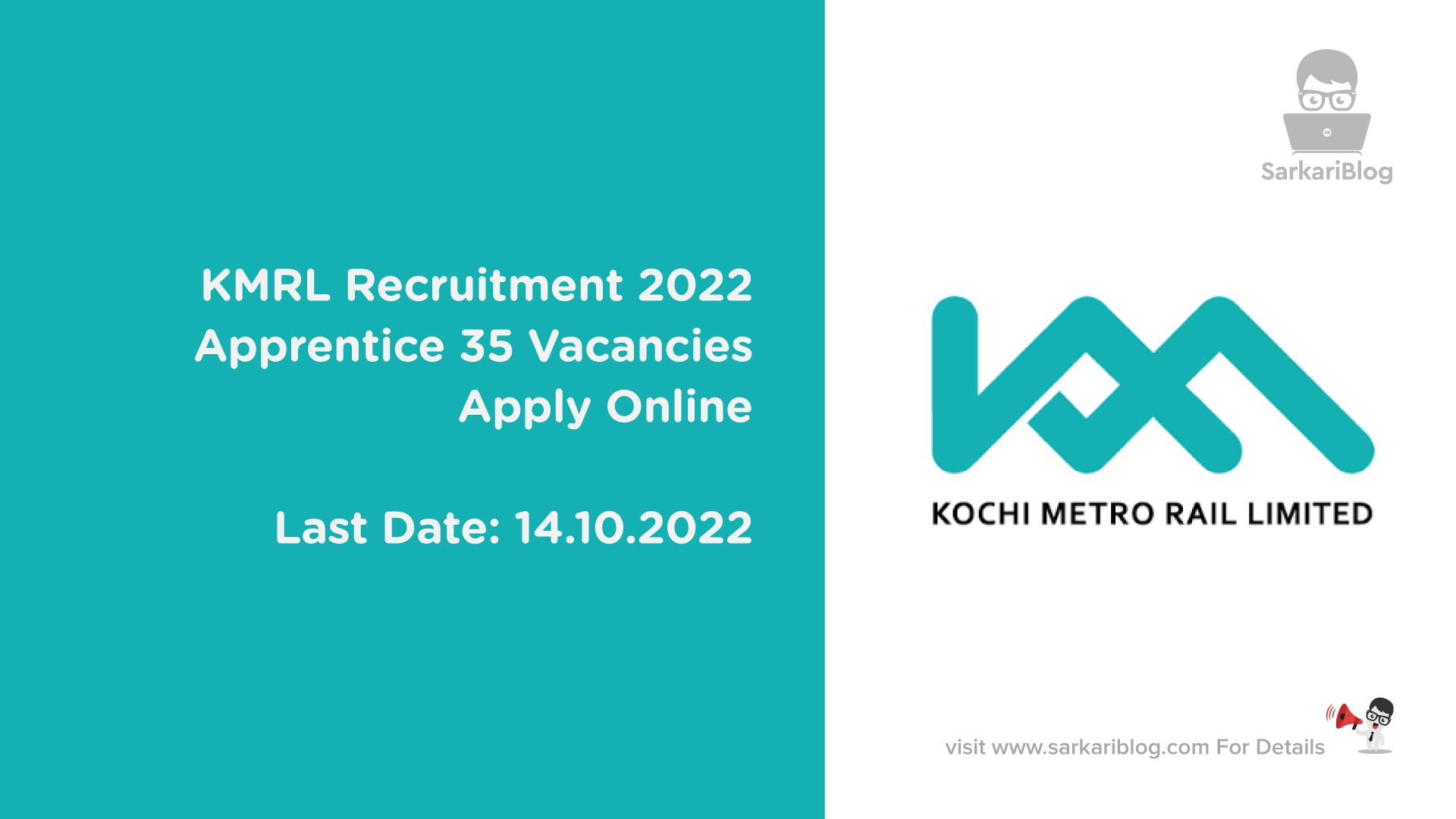 KMRL Apprentice Recruitment 2022