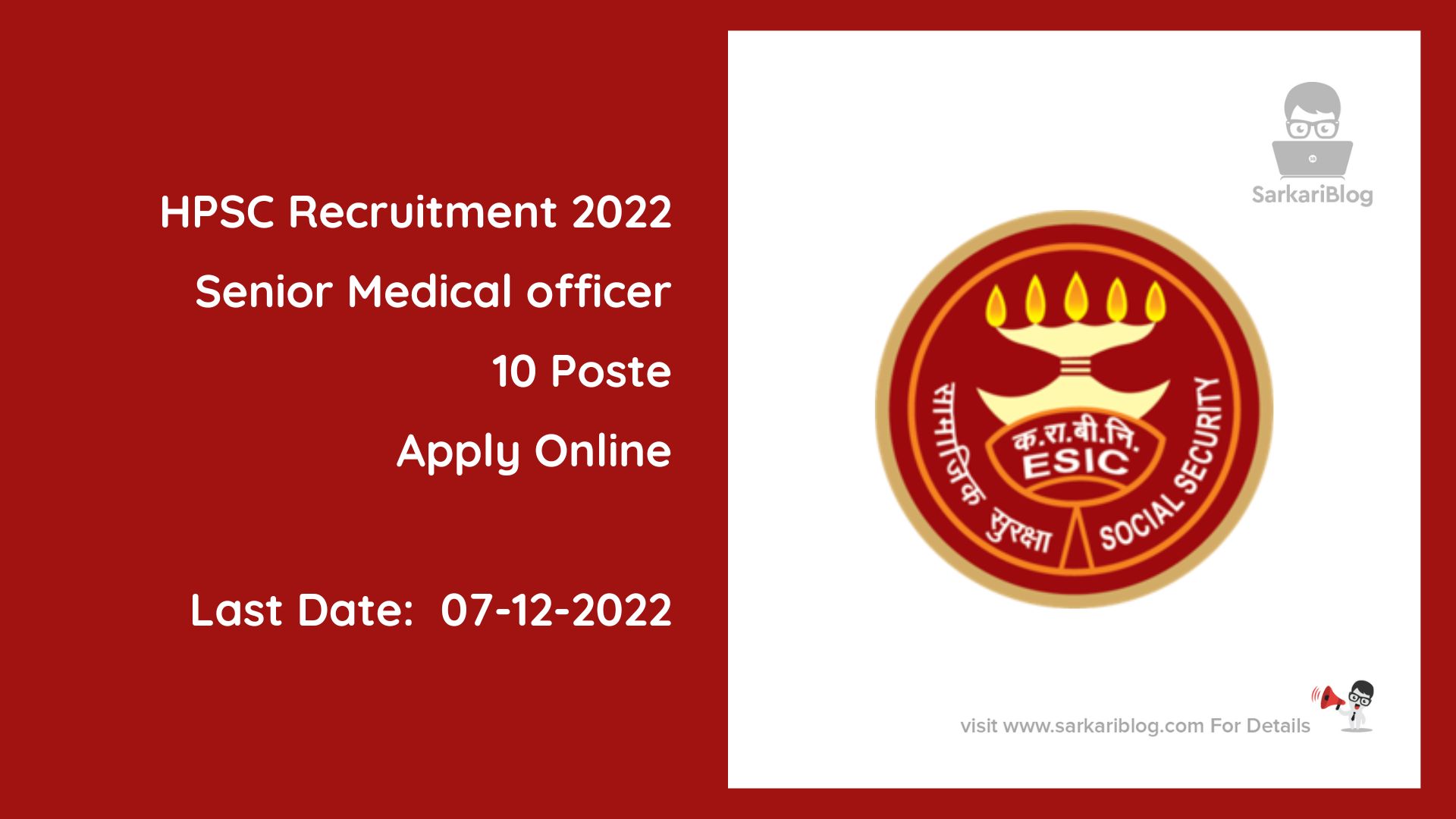 HPSC Medical officer Recruitment 2022