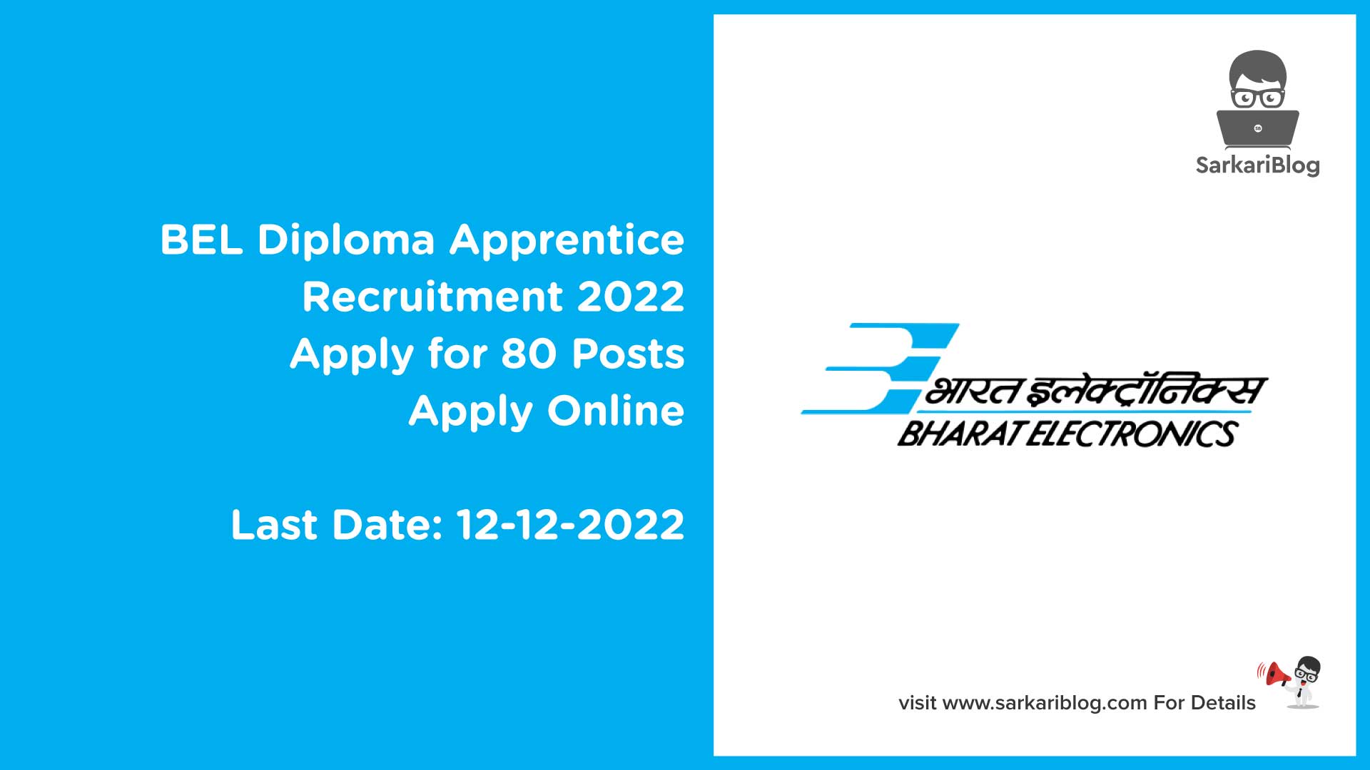 BEL Diploma Apprentice Recruitment 2022