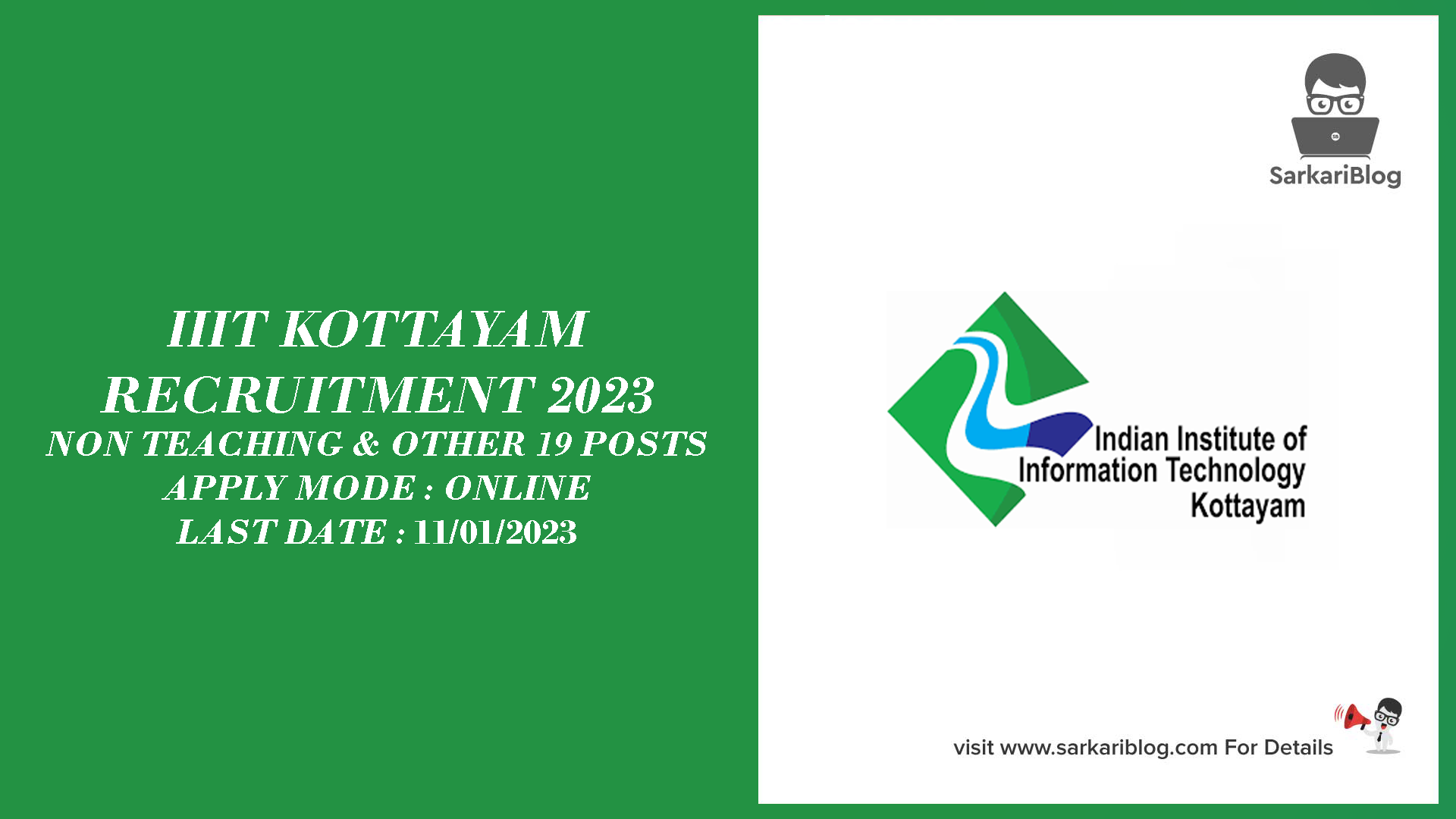IIIT Kottayam Recruitment 2023