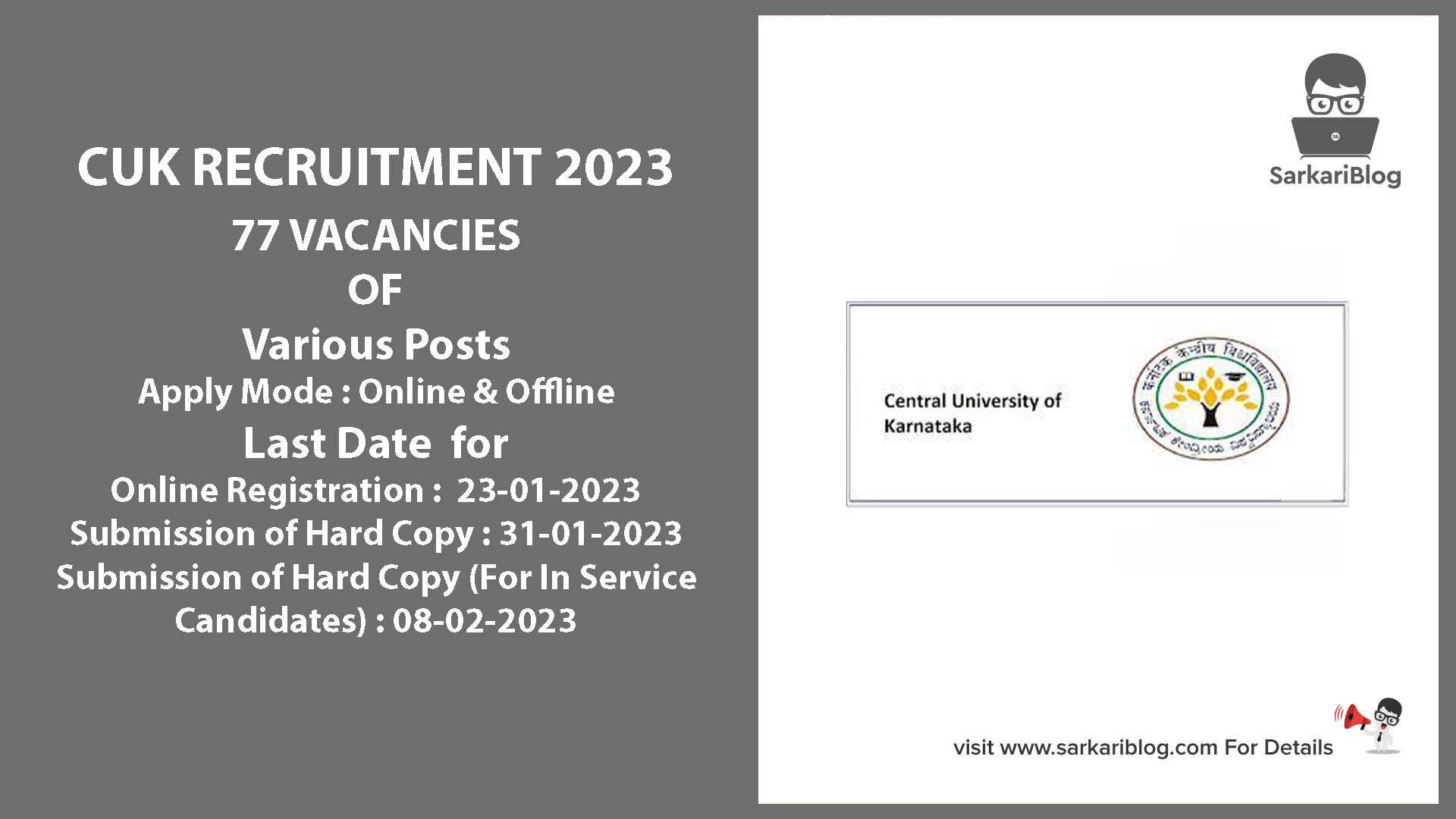 CUK Recruitment 2023