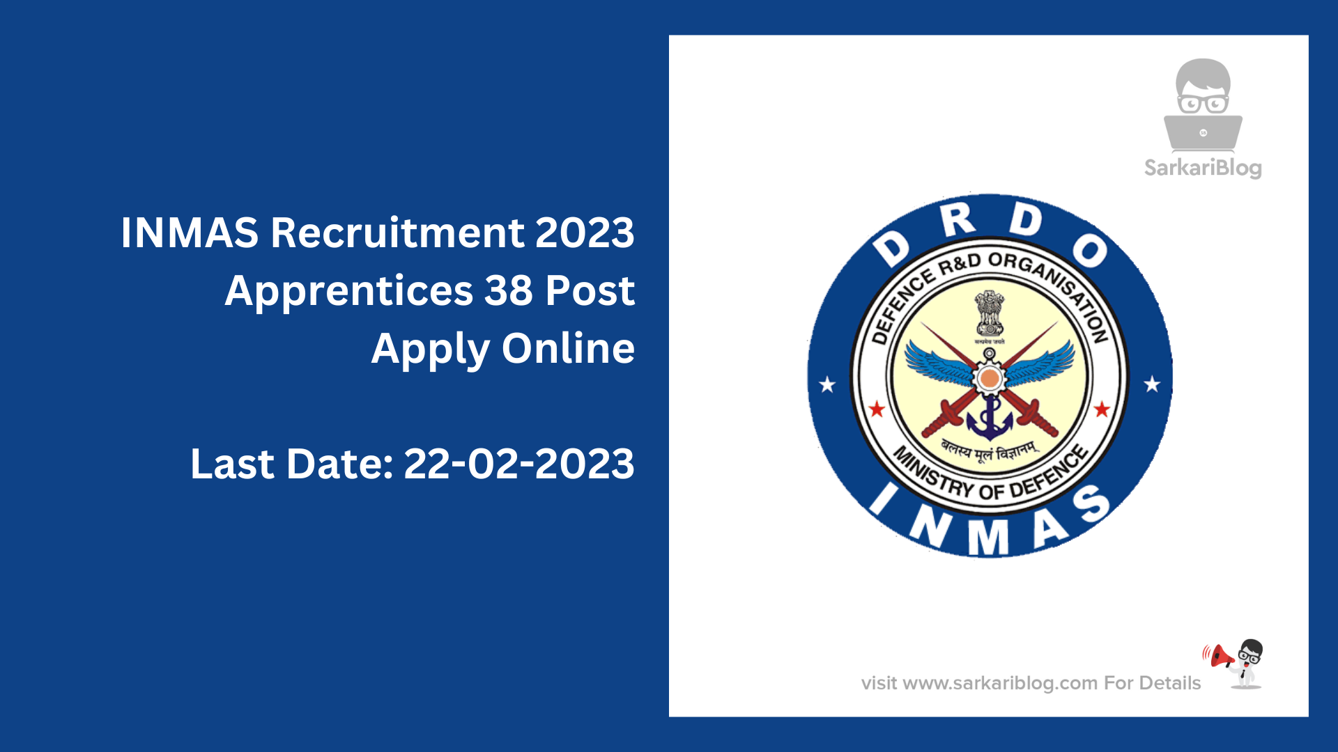 INMAS Apprentices Recruitment 2023