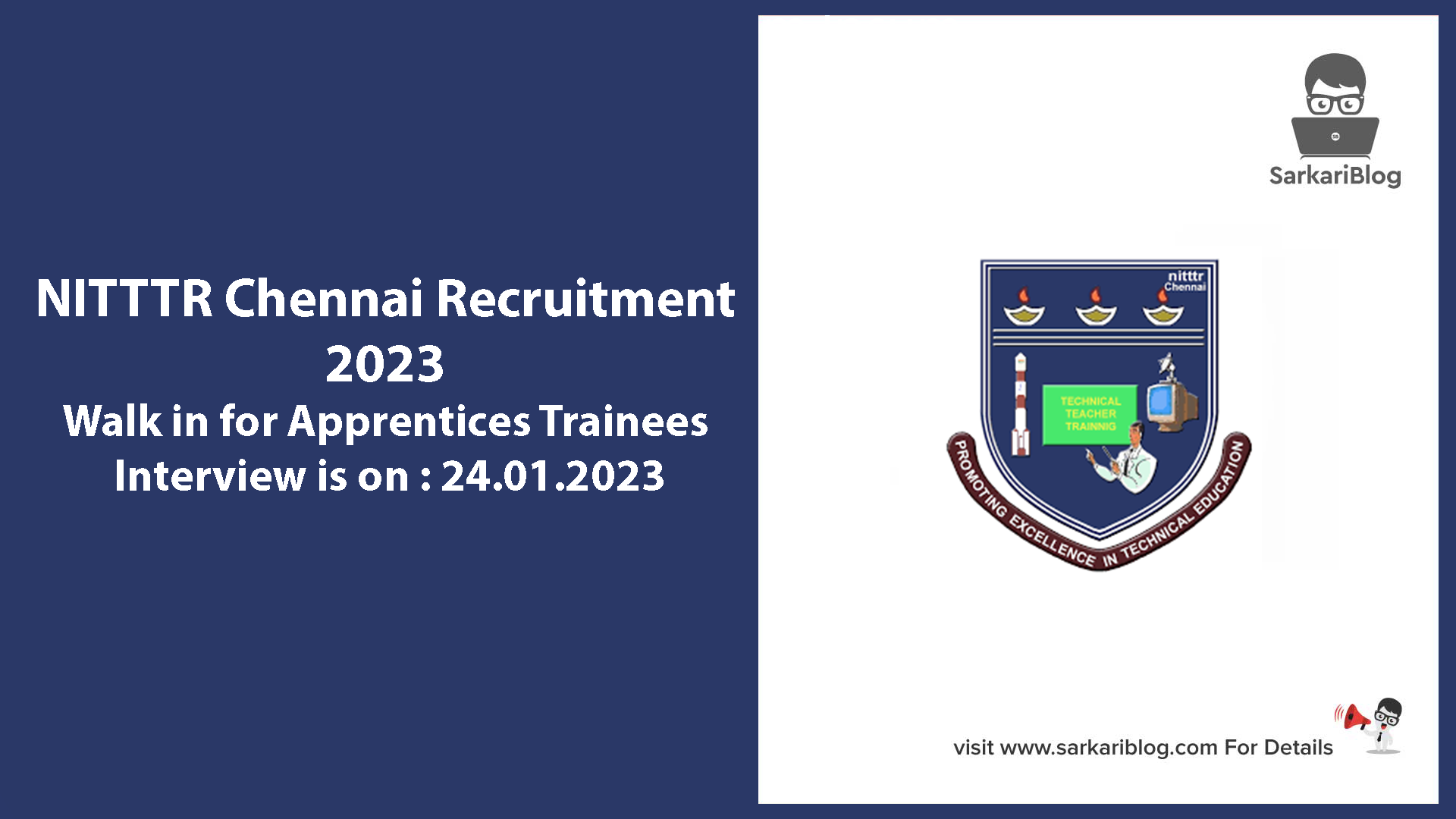 NITTTR Chennai Recruitment 2023