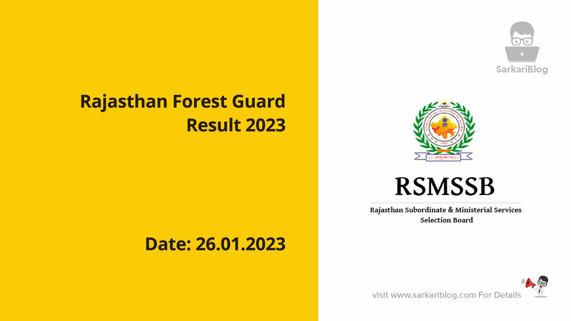 Rajasthan Forest Guard Result 2023