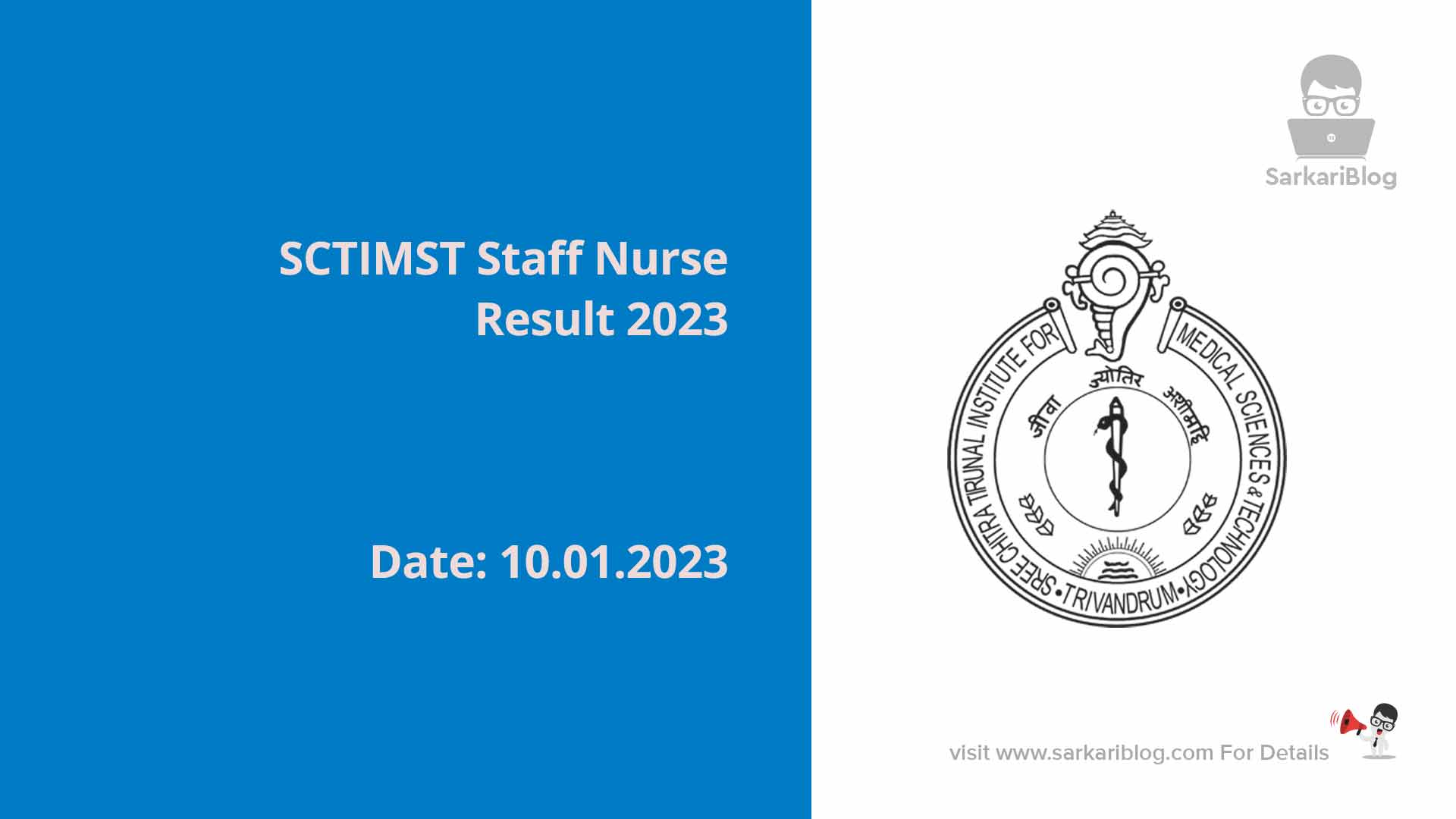 SCTIMST Staff Nurse Result2023