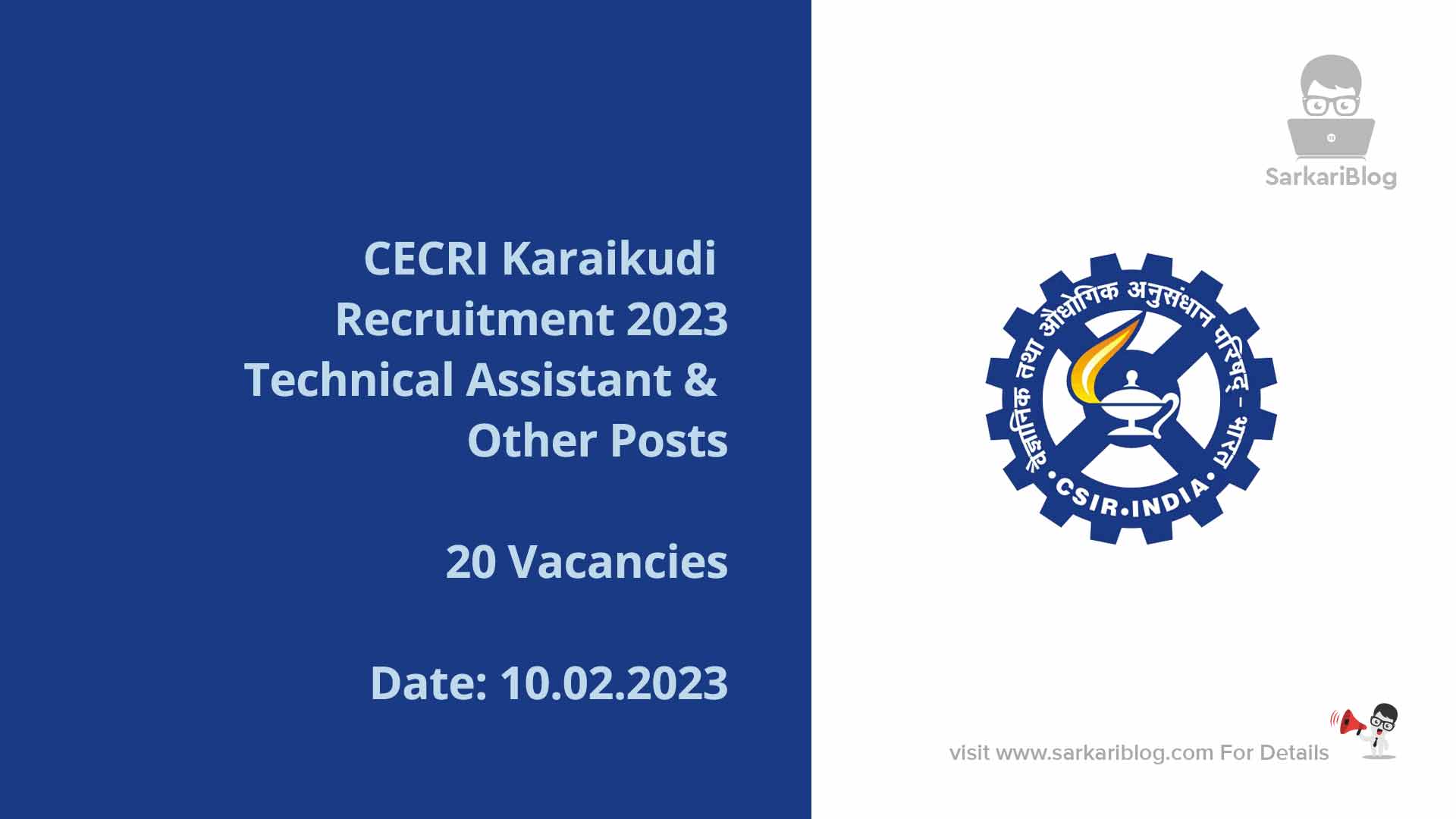 CECRI Karaikudi Recruitment 2023