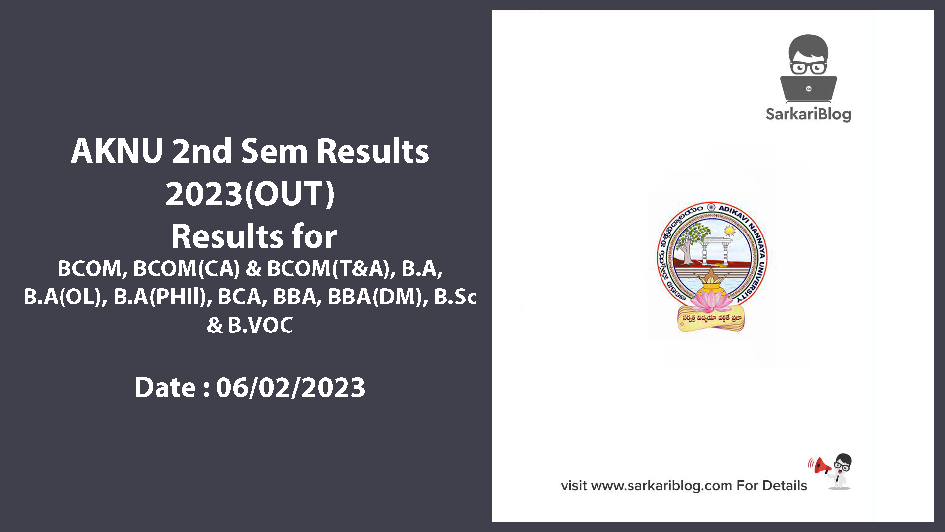 AKNU 2nd Sem Results 2023(OUT)