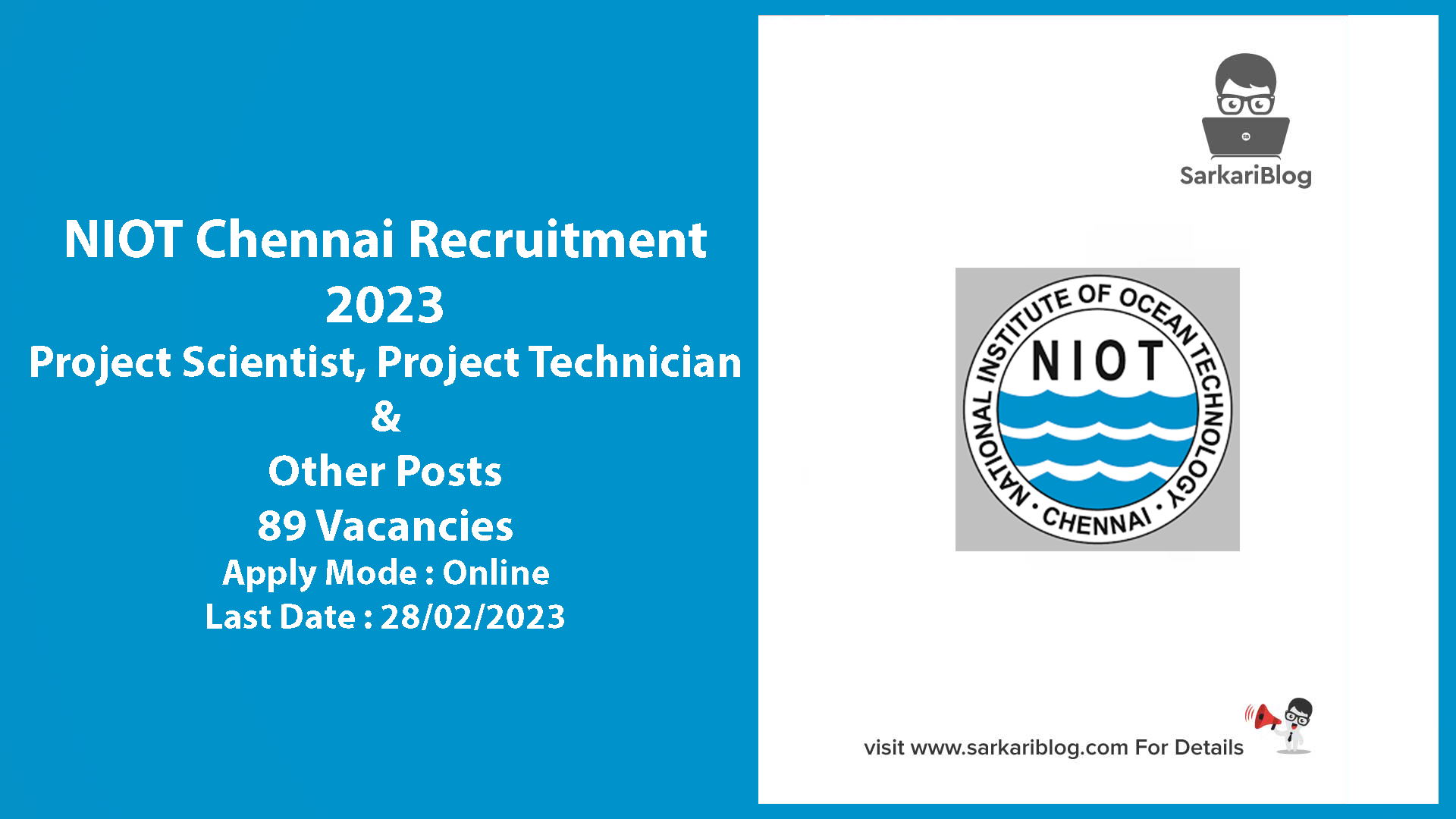 NIOT Chennai Recruitment 2023
