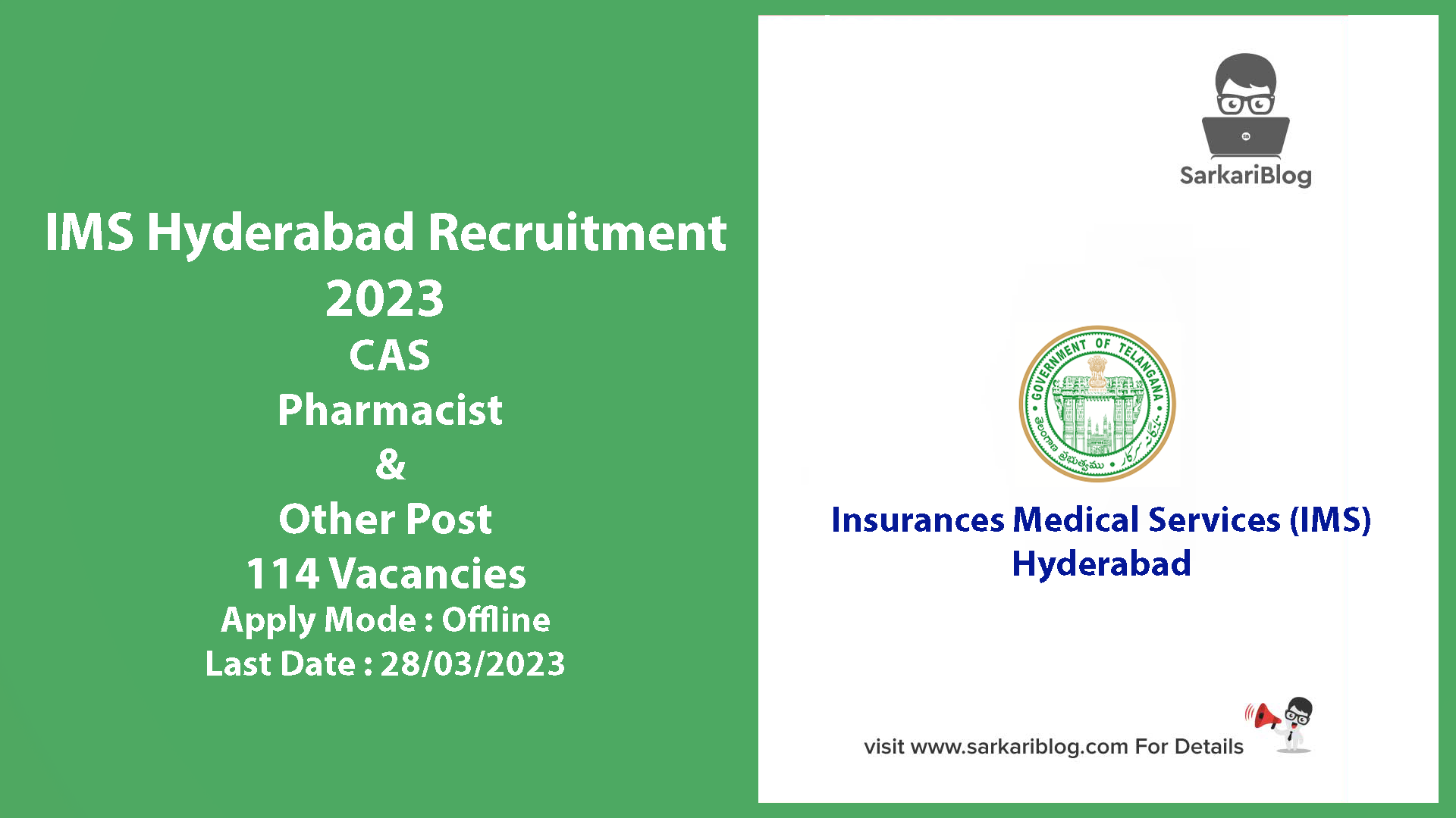 IMS Hyderabad Recruitment 2023
