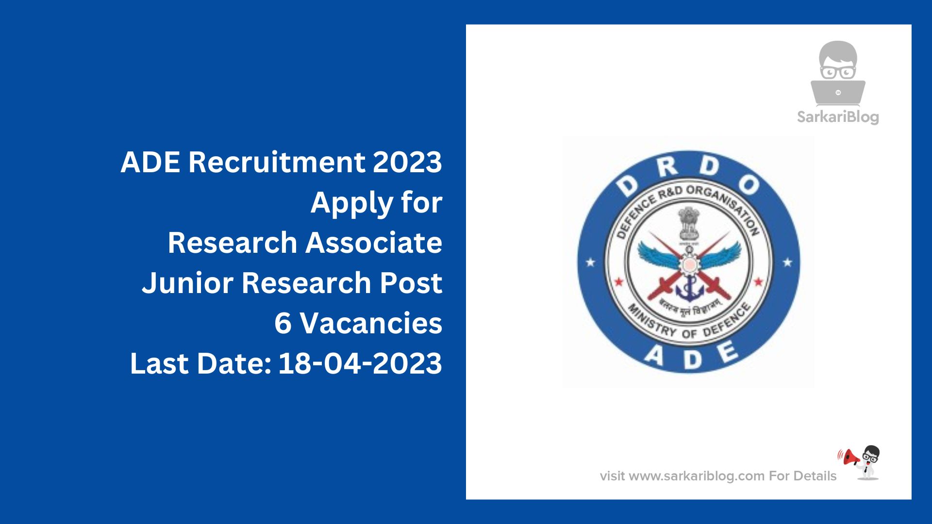 ADE Research Associate Recruitment 2023