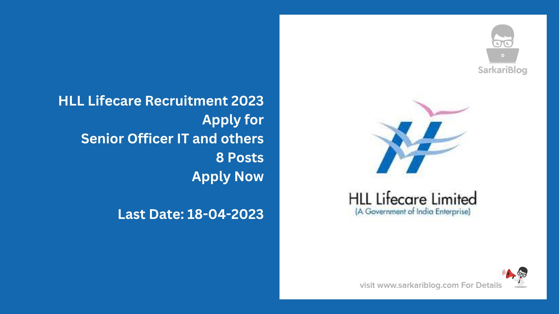 HLL Lifecare Recruitment 2023
