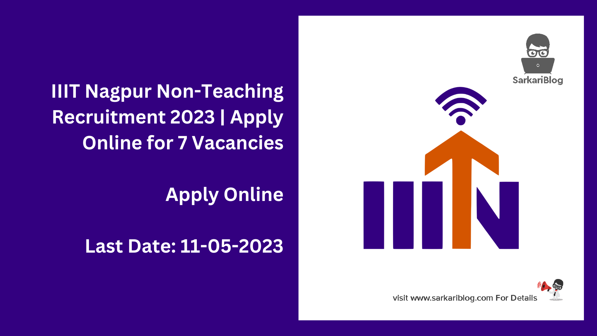 IIIT Nagpur Non-Teaching Recruitment 2023