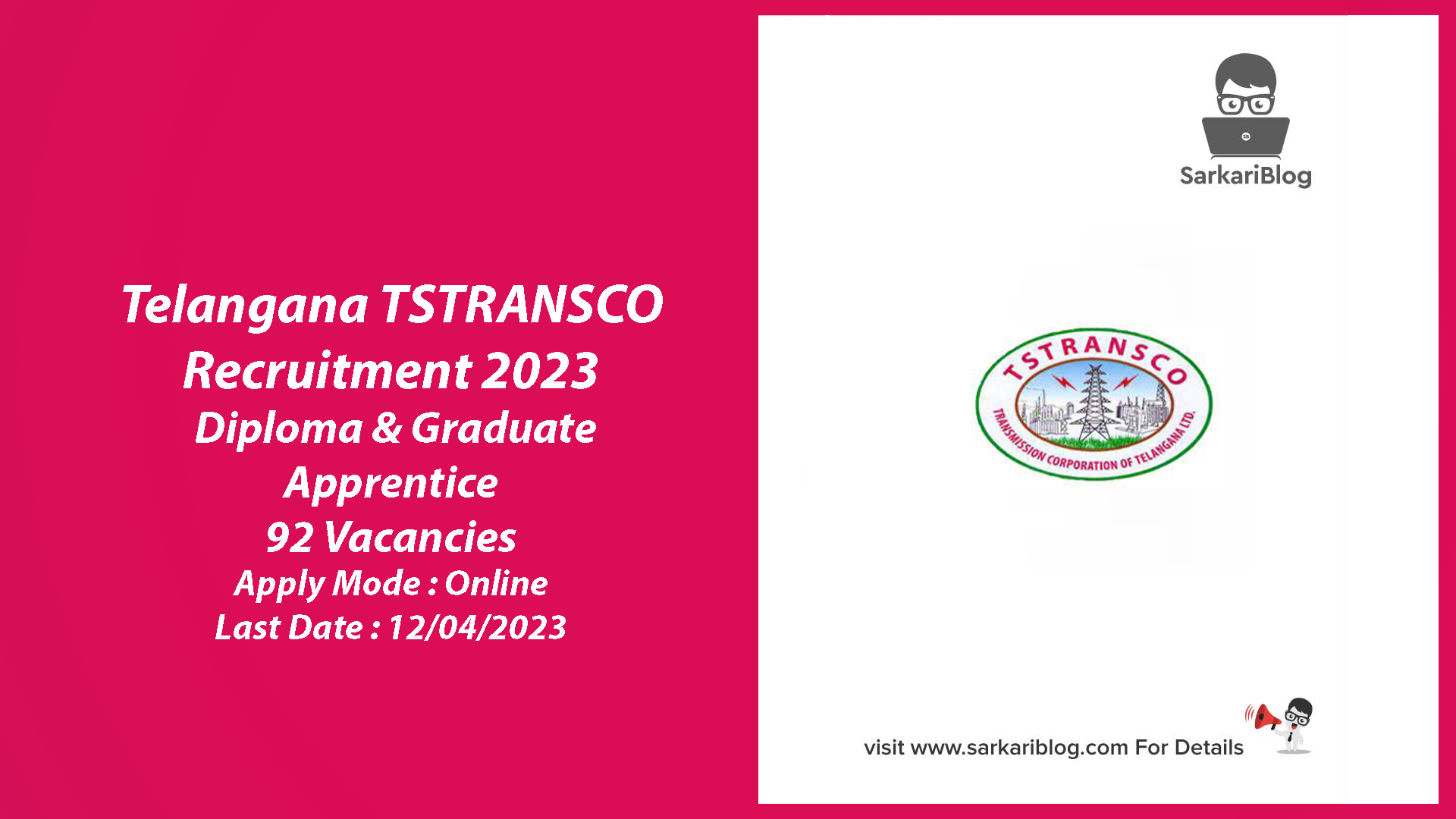 Telangana TSTRANSCO Recruitment 2023