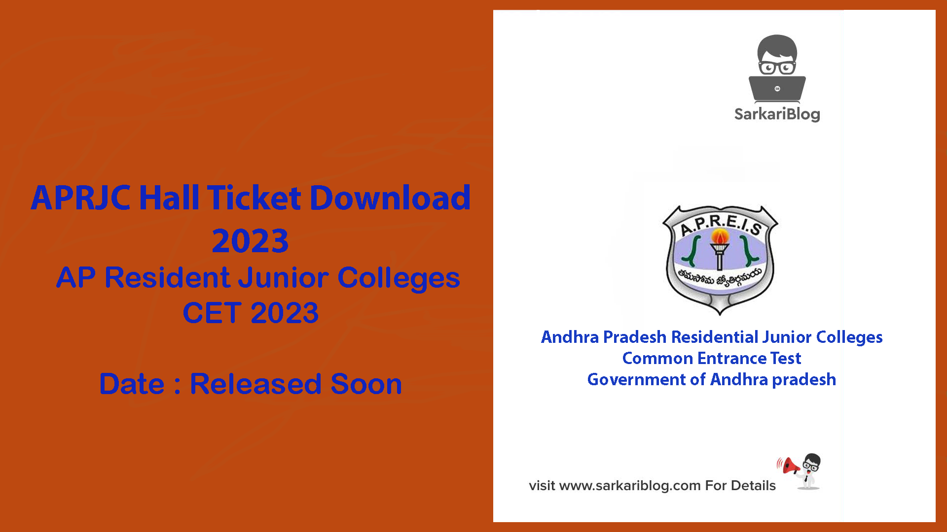 APRJC Hall Ticket Download 2023