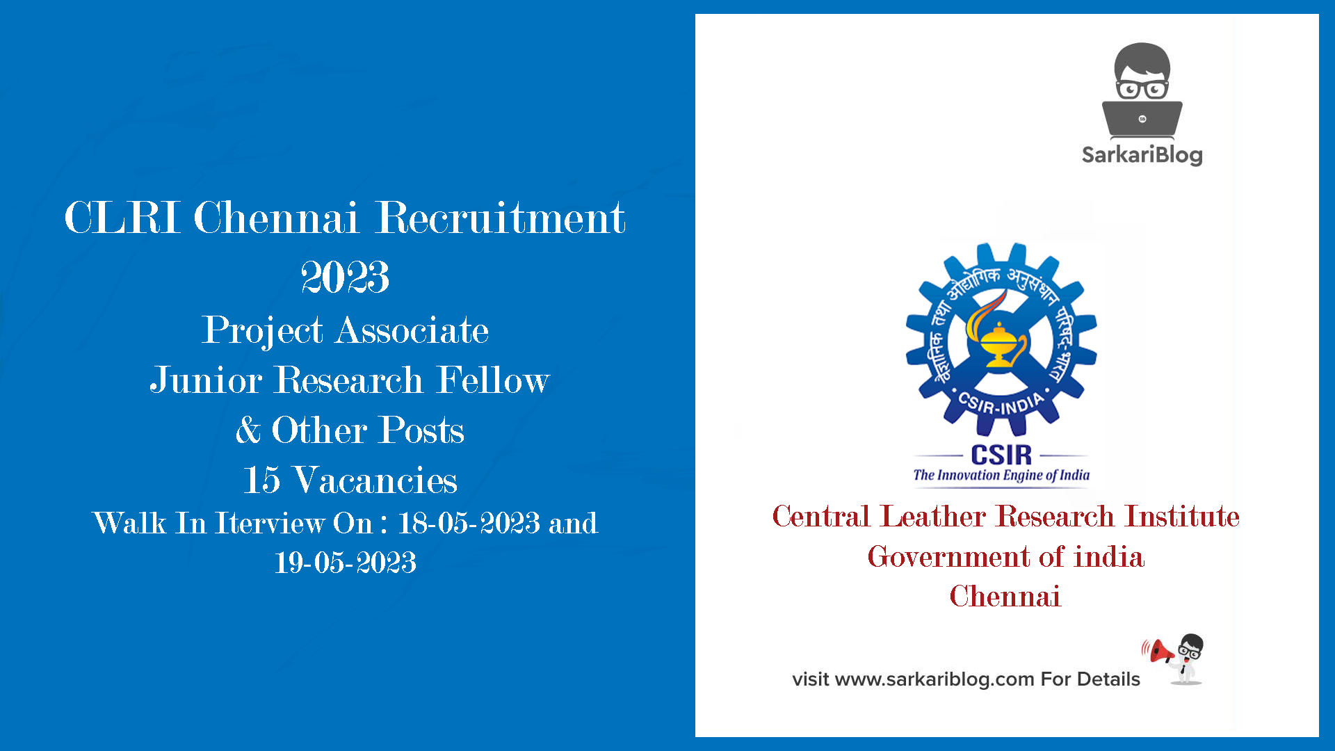 CLRI Chennai Recruitment 2023