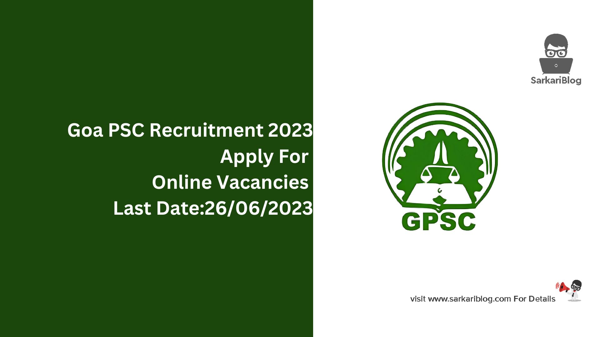 Goa PSC Recruitment 2023