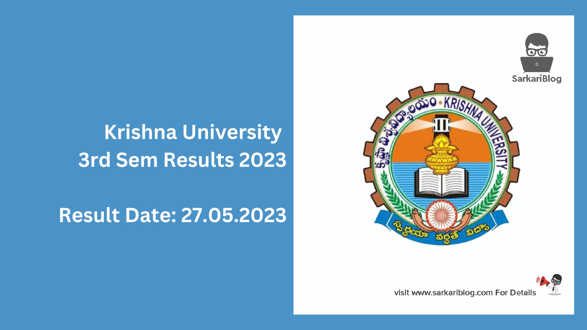 Krishna University 3rd Sem Results 2023