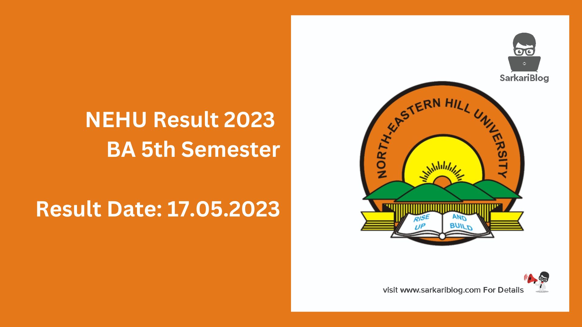 NEHU Result 2023 BA 5th Semester