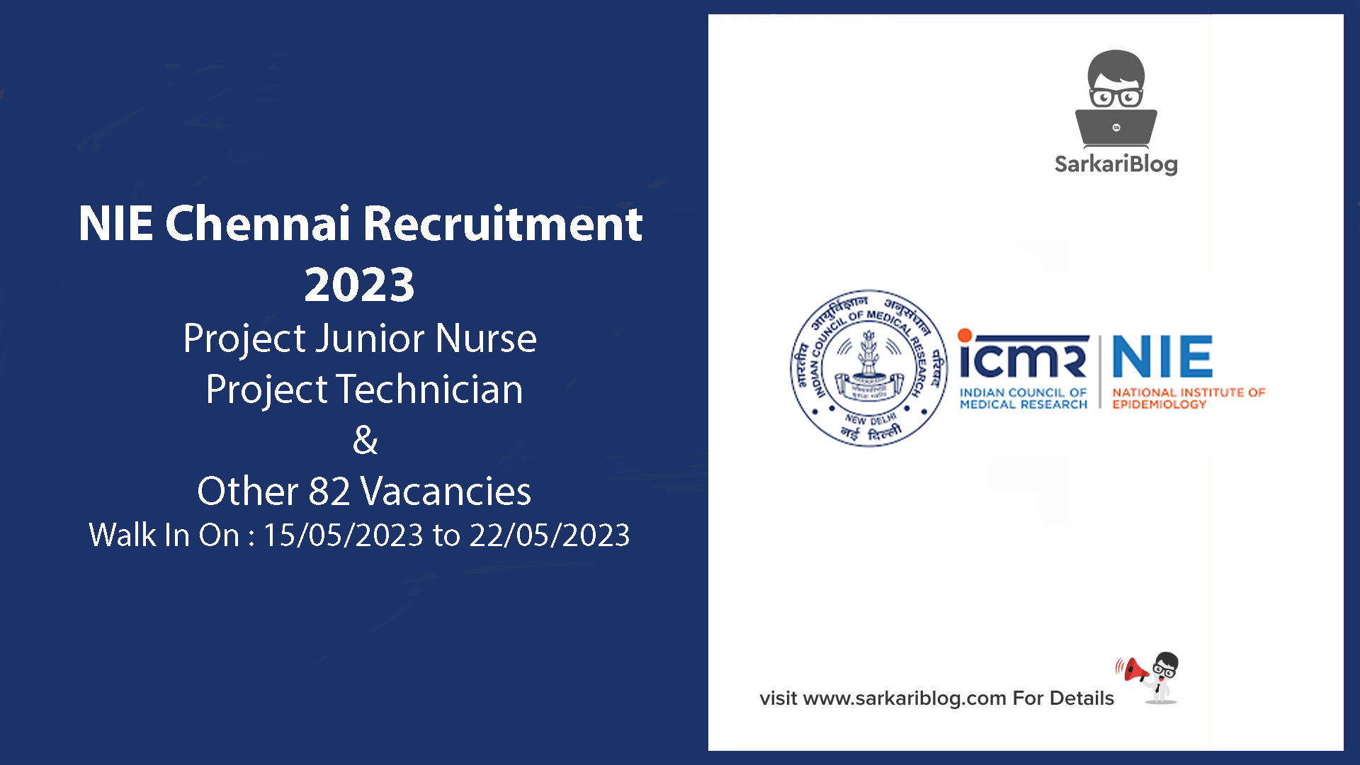 NIE Chennai Recruitment 2023