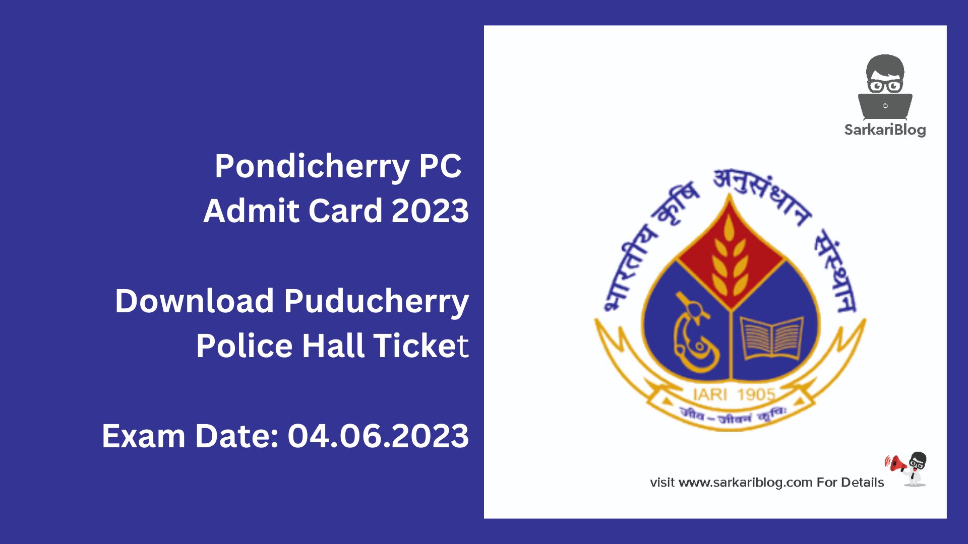 Pondicherry PC Admit Card 2023