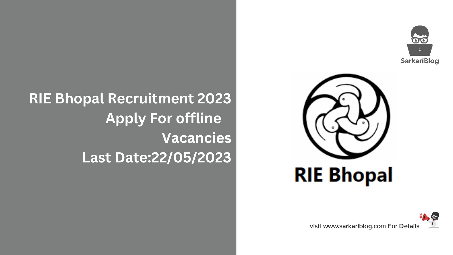 RIE Bhopal Recruitment 2023